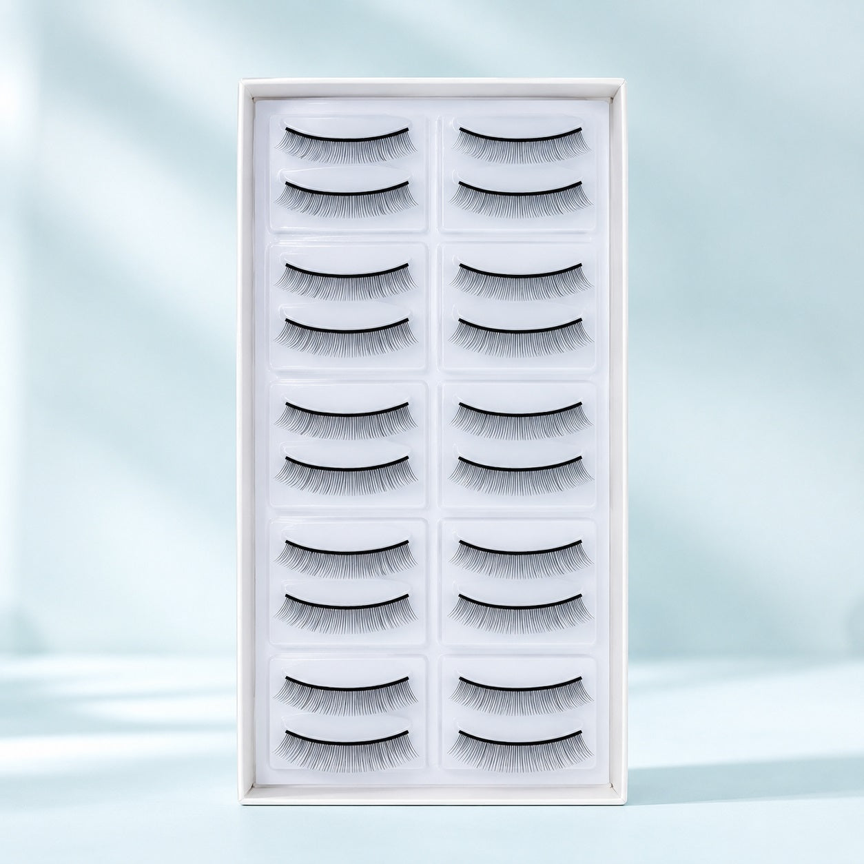 Natural False Eyelashes 8mm – 10 Pairs Pack