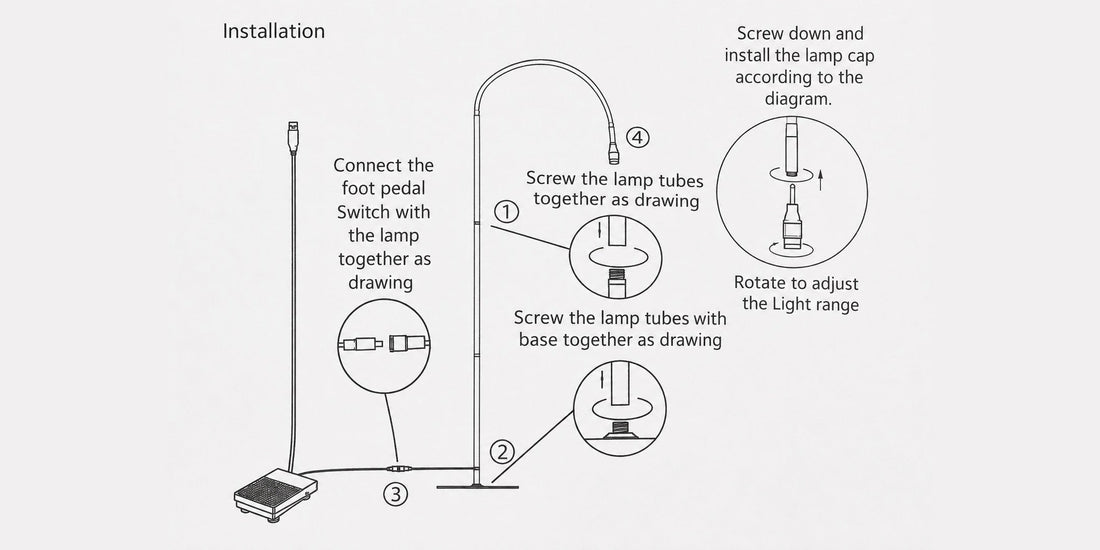 Installation and User Guide for the UV LED Lamp with Foot Pedal Switch