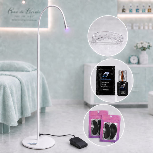 Professional UV Lash Extension Kit Hang's Studio - UV Lamp Kit for Fast Lash Glue